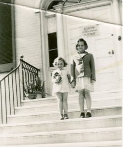 children on steps vintage