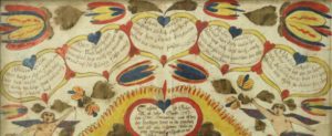 fraktur with hearts and angels
