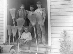 boys with brooms vintage