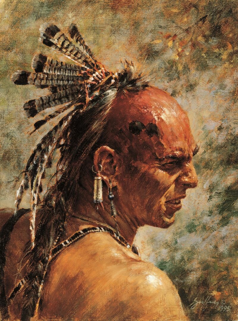 Native American Oil Painting