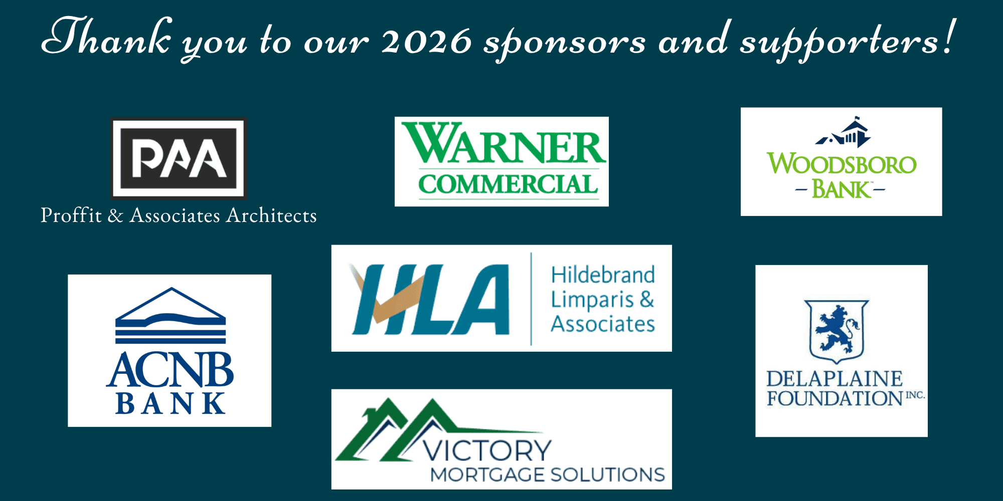 2026 sponsors for website